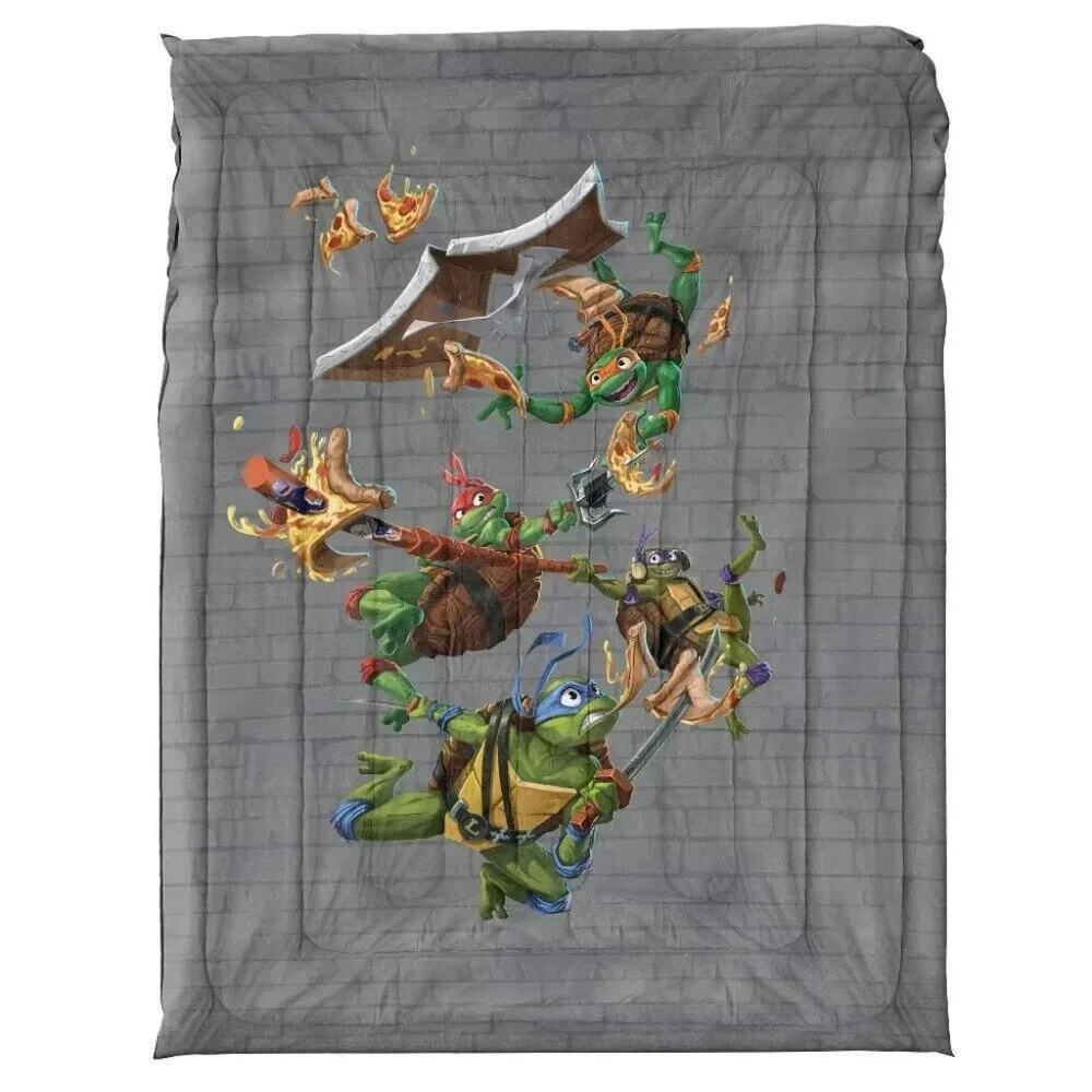 Teenage Mutant Ninja Turtles Reversible Kids Microfiber Twin Comforter 64